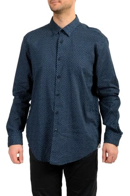 Hugo Boss Men's Ronni_53F Slim Fit Stretch Linen Long Sleeve Shirt US 2XL IT 56 - Image 1 of 4