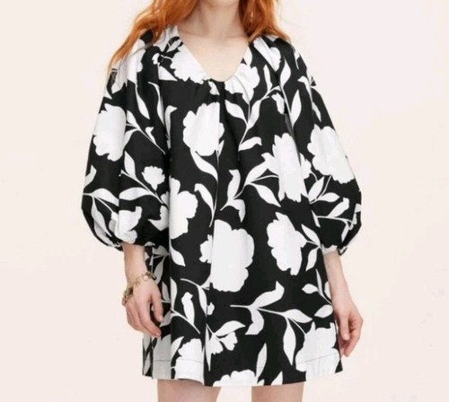 abito kate spade new york x target scollo a V grande floreale bianco e nero donna XL
