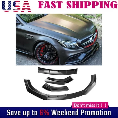 Kit de carrocería divisor alerón labial parachoques delantero negro brillante para Mercedes-Benz  Foto 1 de 4