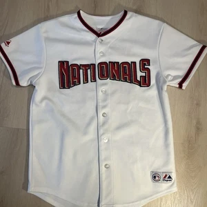 Vtg Washington Nationals #24 Nick Johnson Jersey Mens 2XL MLB DC Red True Fan - Picture 1 of 6