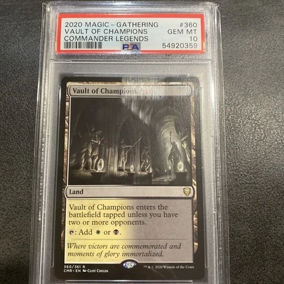 PSA 10 Vault Of Champions 2020 MTG Commander Legends Black/White Land Rare - Image 1 of 4