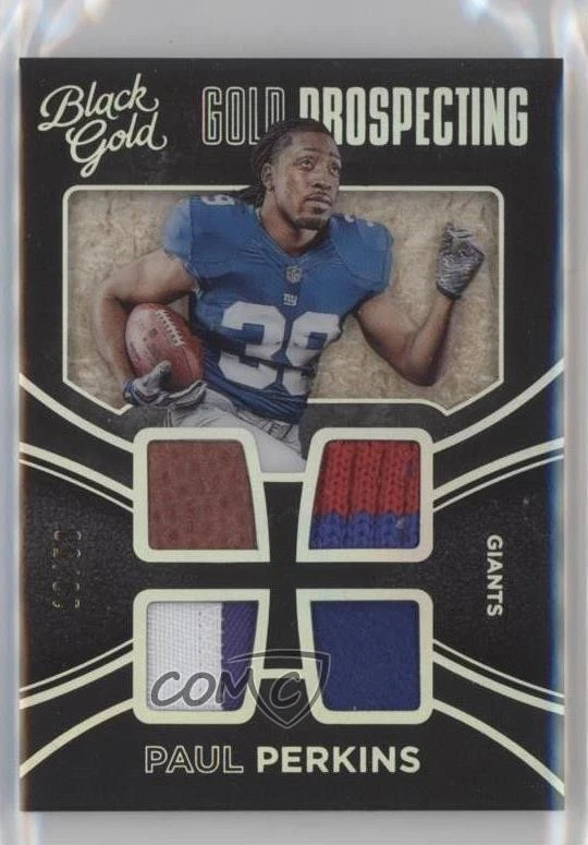 2016 Panini Black Gold White Prime /50 Paul Perkins #GQ17 Rookie RC - Image 1 of 2