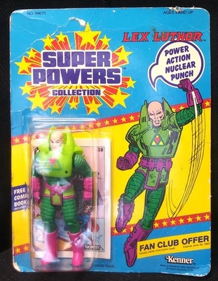 DC KENNER SUPER POWERS superhero toy LEX LUTHOR 1984 on 12-back card Superman - Image 1 of 3