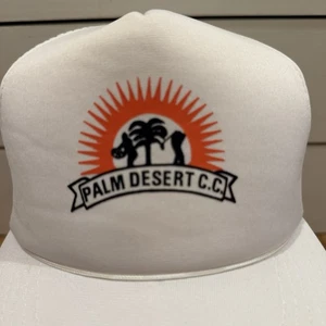 🔥VERY RARE Vintage PALM DESERT CC GOLF Trucker-Mesh SnapBack Hat NOS - Picture 1 of 11