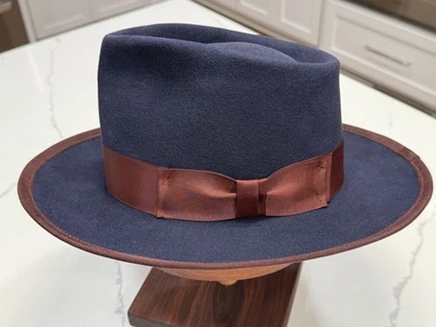 Stetson 3X Sombrero de Vaquero Castor Personalizado Reacondicionado a Fedora. Talla 7 1/8 Foto 1 de 4