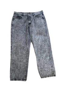VTG Men's Wrangler Black Acid Washed Jeans Union Made In USA 42x30 *Read* - Picture 1 of 18