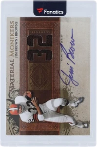 Jim Brown Cleveland Browns Signed 2007 Leaf Limited Dual Relic #MM-15 #7/32 Card - Picture 1 of 3