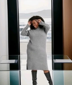  A New Day Plus Size 3X Damen Langarm Midi Pullover Kleid - Neu mit Etikett  - Bild 1 von 3