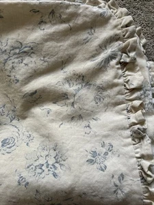 "Falsa floral Ralph Lauren 24x24 con volantes blanco y azul de colección" - Imagen 1 de 7