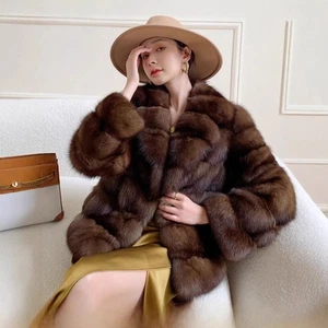 Coat 2025 Autumn and Winter Short Suit Collar Mink Fur Jacket Women Lapel Parka - Picture 1 of 12