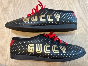 Gucci Ace Star Bee Schwarz Leder Sneaker Herren Gr. US9,5Markiert9/UK9/EU43 Authent - Bild 1 von 15