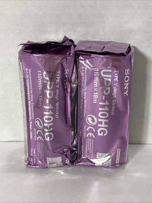 Sony Type V (High Glossy) Thermal UPP-110HG 110mm x 18m 2 ROLLS NEW SEALED - Image 1 of 2