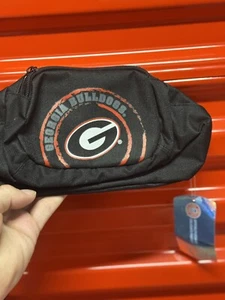 NCAA Georgia Bulldogs Leather Fanny Pack - Waist Pouch, NEW - Picture 1 of 7