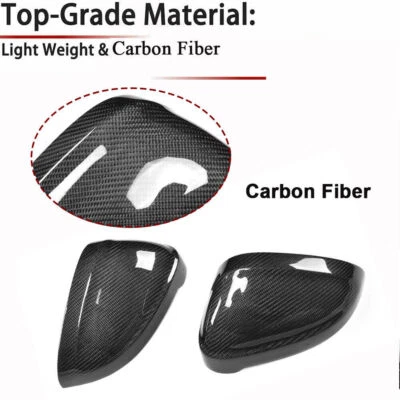 For AUDI A4 A5 B9 S4 S5 RS5 2017UP REAL CARBON FIBER Side Wing Mirror Cover Caps — 第 1/4 张图片