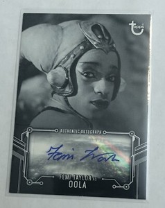 2020 Topps Return Of The Jedi B&W Autograph Card Femi Taylor As Oola