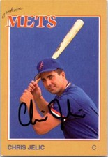 Chris Jelic signed baseball card (Jackson Mets) 1988 Grand Slam #8
