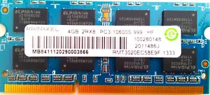 Ramaxel 4GB 2Rx8 PC3-10600S 1333MHz DDR3 Laptop SDRAM RMT3020EC58E9F-1333 - Picture 1 of 1