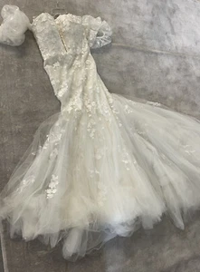 WTOO 18714 Calvin Removable Sleeves Trumpet Wedding Dress - Picture 1 of 12