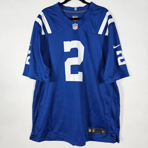 Nike NFL Indianapolis Colts Carson Wentz #2 Mens 2XL Blue Football Jersey Cover