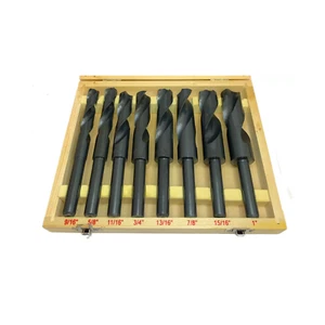 1/2" SHANK HSS DRILL SET 9/16" - 1" REDUCED SHANK FOR DRILL CHUCKS RDGTOOLS - Picture 1 of 2