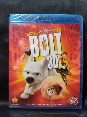 Walt Disney BOLT 3D  blu-ray John Travolta & Miley Cyrus  Factory Sealed Foto 1 de 2