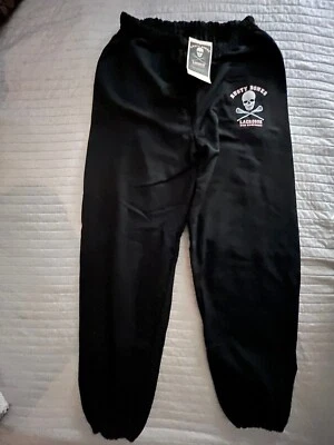 JERZEES Jogger Fleece Pants XL Black Sweatpants NEW Rusty Bones Lacrosse RARE - Image 1 of 2