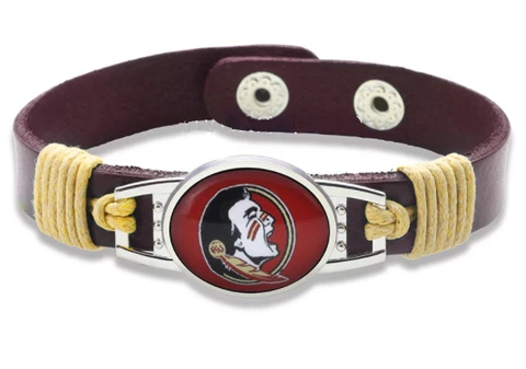 New Florida State Seminoles Leather Adjustable Bracelet Gift for Her Mom Him Dad Cover