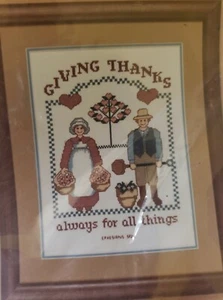 De colección Kappie Originals Ltd.☆ Kit Punto de Cruz Contado ☆ DANDO GRACIAS ☆ Sellado - Imagen 1 de 3