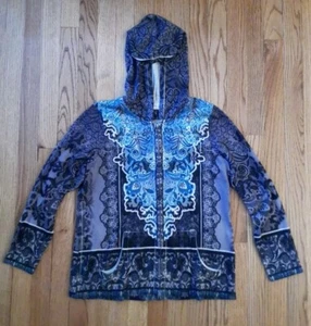 Christopher & Banks Pullover Full ZIP Hoodie w/ Pockets Womens PETITE Medium PM - Picture 1 of 13