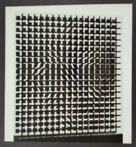Victor Vasarely "Tlinko" Mounted b/w Offset Lithograph 1971 - Picture 1 of 1