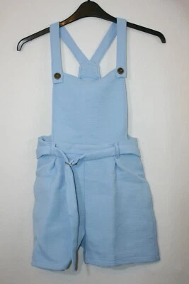 BNWOT SIZE 8 BLUE TEXTURED DUNGAREE PLAYSUIT 2600 - Image 1 of 4