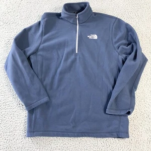 The North Face Sweater Mens Large Blue Half Zip Pullover Outdoors Hiking Fleece - Picture 1 of 7