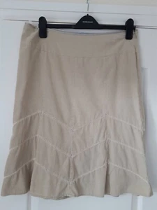 Ladies Red Herring Beige Skirt 12 - Picture 1 of 4