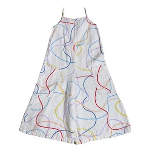 Open Edit Girl’s Size 4 Off White Wide Leg Jumpsuit Sleeveless Organic Cotton - Picture 1 of 7