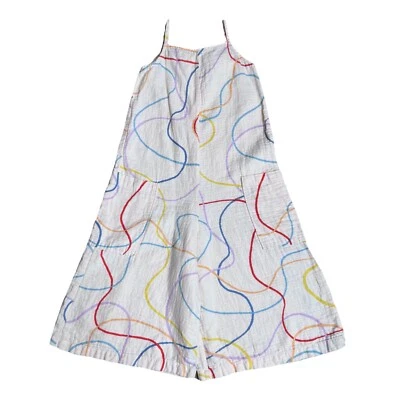 Mono Open Edit Niña Talla 4 Off White Pierna Ancha Sin Mangas Algodón Orgánico Foto 1 de 4