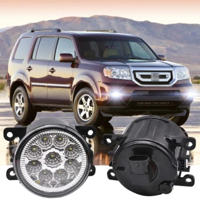 9LED双雾灯适用于2012 2013 2014年2015年本田Pilot透明保险杠灯 — 第 1/4 张图片