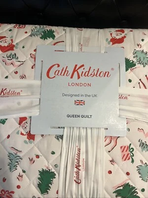 Cath Kidston London Christmas DITSY DEER - PINK Cottage QUEEN Quilt NWT - Image 1 of 4