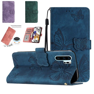 Phone Cover for Huawei Y6P Nova9 Anti-fall Butterfly PU Leather Flip Wallet Case - Image 1 of 4