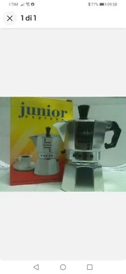 Caffettiera bialetti 1 tazze moka junior alluminio argento macchina caffe  - Immagine 1 di 4