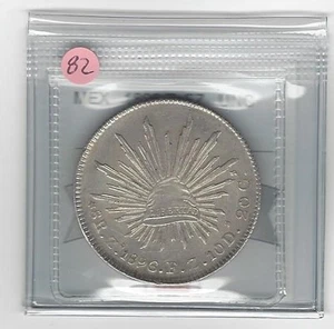 1896  ZsFZ**Mexico, Silver 8 Reales, Coin Mart Graded **UNC** #82 - Picture 1 of 9