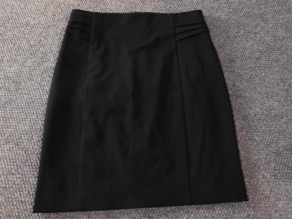 Falda Express Mujer 10 Negra Cremallera Línea A Elástica Informal Formal Foto 1 de 4
