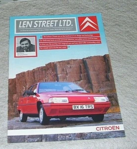 CITROEN RANGE BROCHURE LEN STREET LTD CHELSEA LONDON 1986 BX CX VISA 2CV C15 - Picture 1 of 5