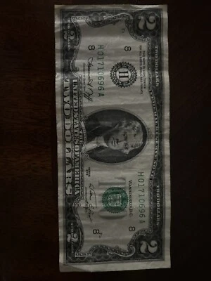 2 dollar bill 1976 series h 2 Mistakes - Image 1 of 4