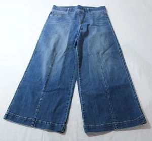 Spanx Women's Plus Seamed Front Wide Leg Jeans ZG3 Vintage Indigo Size 1X Petite - Picture 1 of 5