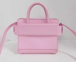 New Givenchy Pink Leather Mini Horizon Tote Crossbody Bag - Picture 1 of 9
