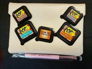 5 Elizabeth Mott Shadow Samples w/Elizabeth Mott Brush & Bag  - Picture 1 of 4