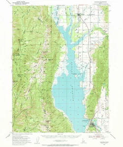 Mapa topográfico de Cascade Idaho Quadrangle 1954 - Imagen 1 de 3