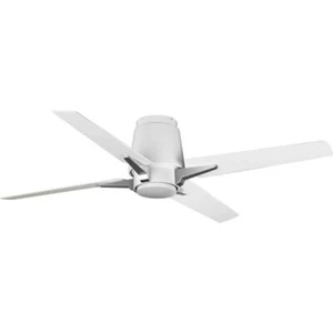 Progress Lighting Ceiling Fan 4-Blade+ Reversible Rotation+Remote Satin White - Picture 1 of 8