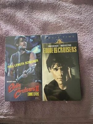 EDDIE AND THE CRUISERS Parts 1 & 2 Eddie Lives *2 vhs lot* SEALED! Michael pare - Image 1 of 4