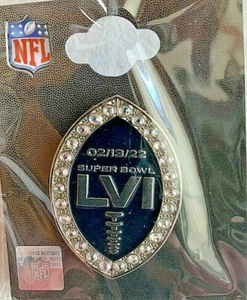 SUPER BOWL LVI RHINESTONE PIN SUPERBOWL 56 SHIPS NOW BENGALS CHIEFS RAMS 49ers - Picture 1 of 1